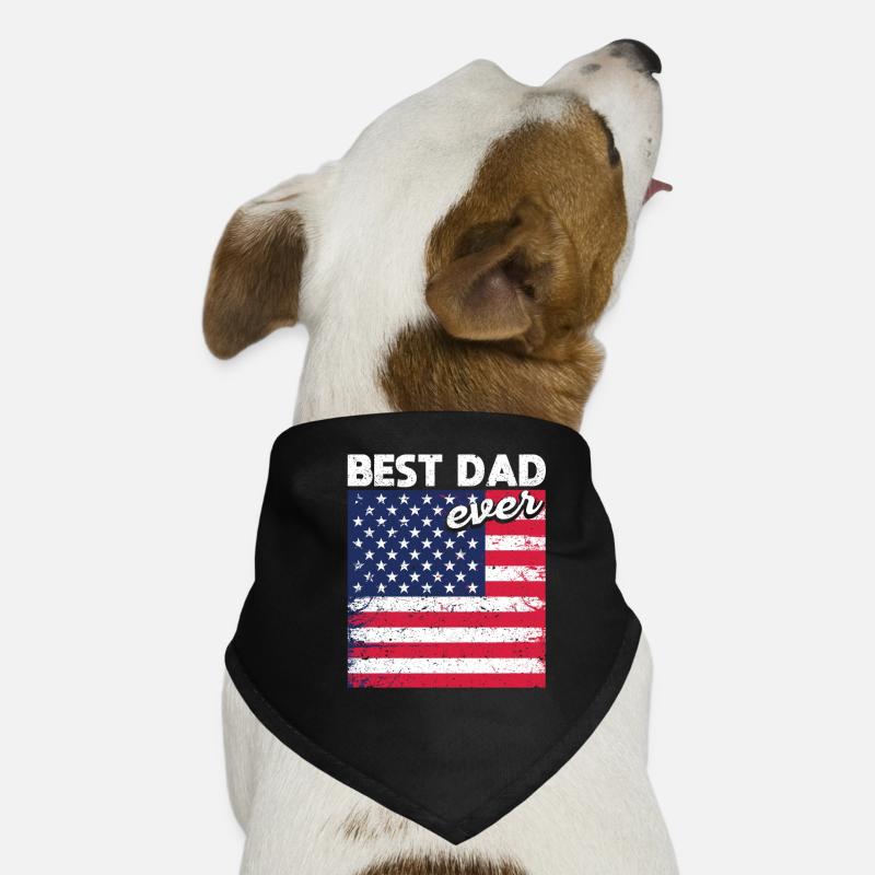 Bester Vater aller Zeiten mit US-amerikanischer Hunde-Bandana