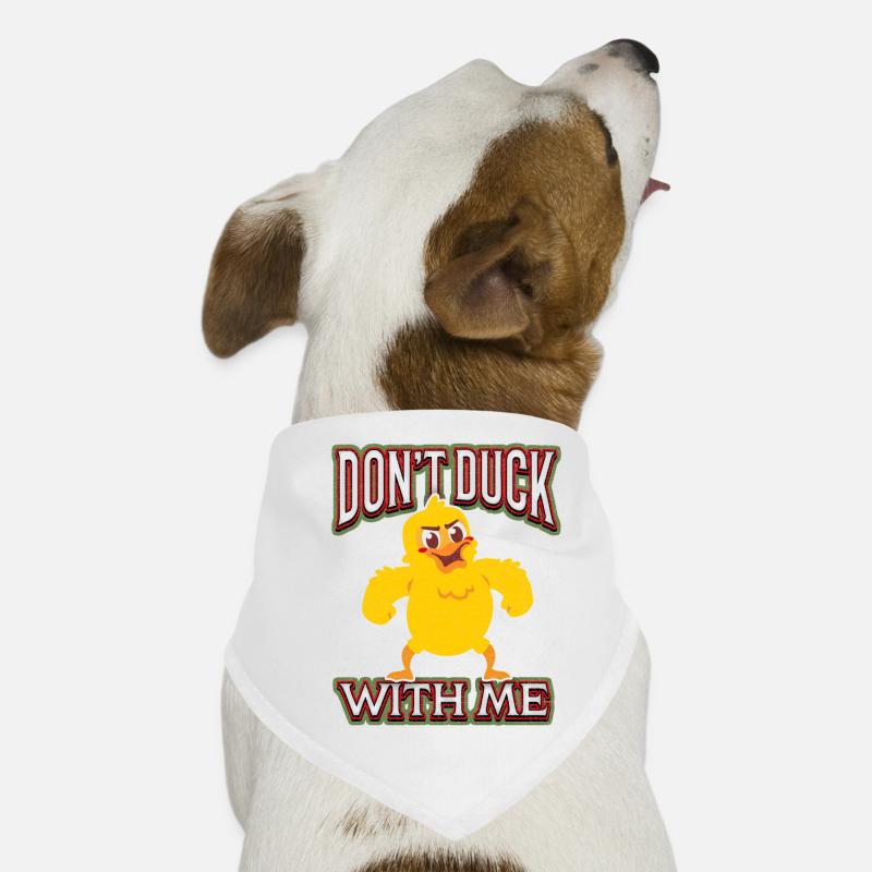 Comic duck funny saying Don't-Duck-with-me, Pun Dog Bandana