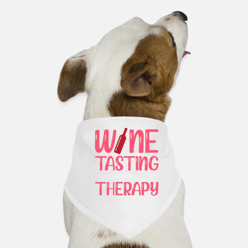 Wine Tasting Better Than Therapy Hunde-Bandana