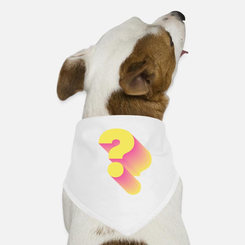 Retro Question Mark Punctuation Dog Bandana