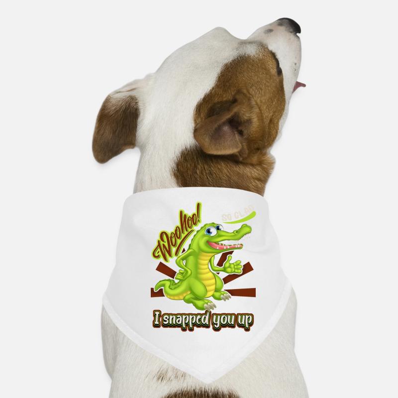 Crocodile Crocodile, drôle de dicton, Saint-Valentin Bandana pour chien