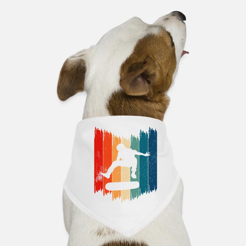 Retro Skateboard Skateboarding Bandana pour chien
