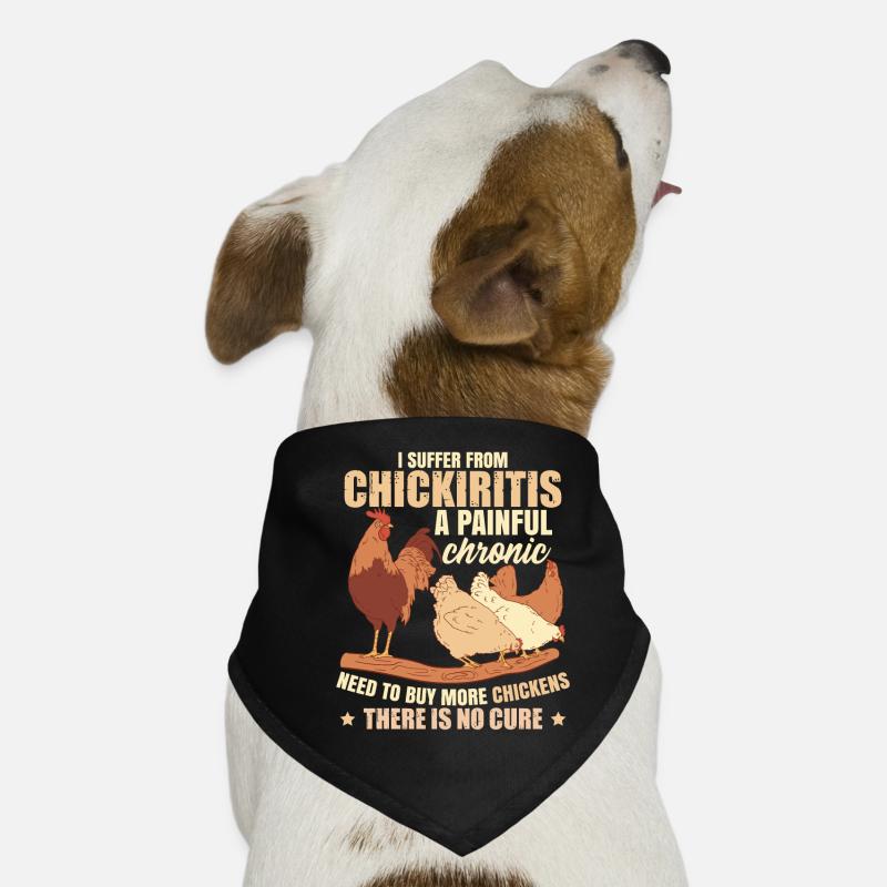 Funny Chicken Farmer Humor Dog Bandana