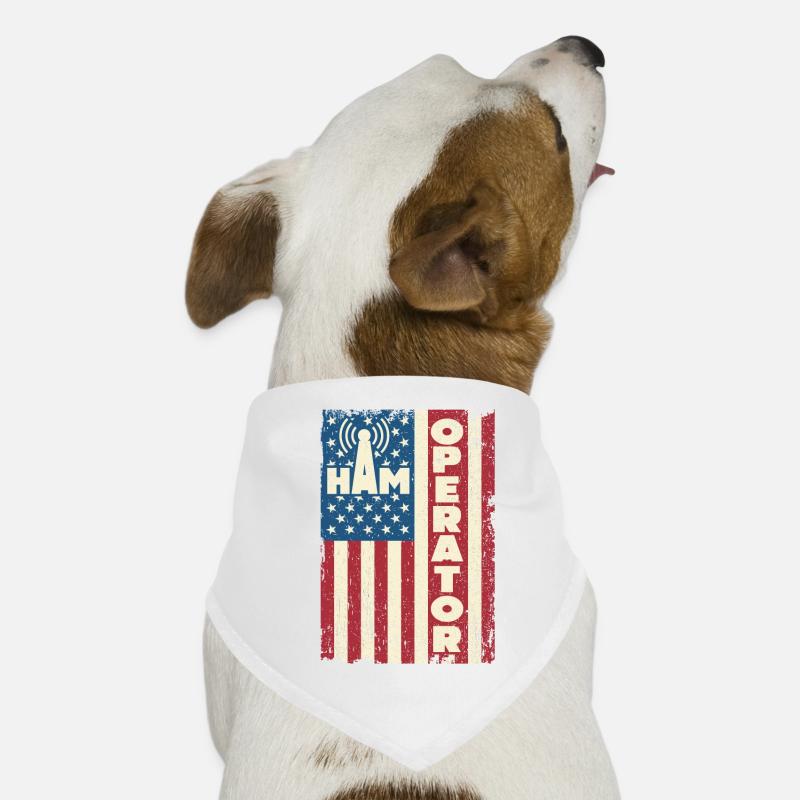 Ham Operator US-Flagge Hunde-Bandana