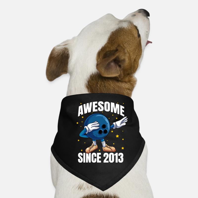 Génial depuis 2013 - 10ème anniversaire de bowling Bandana pour chien