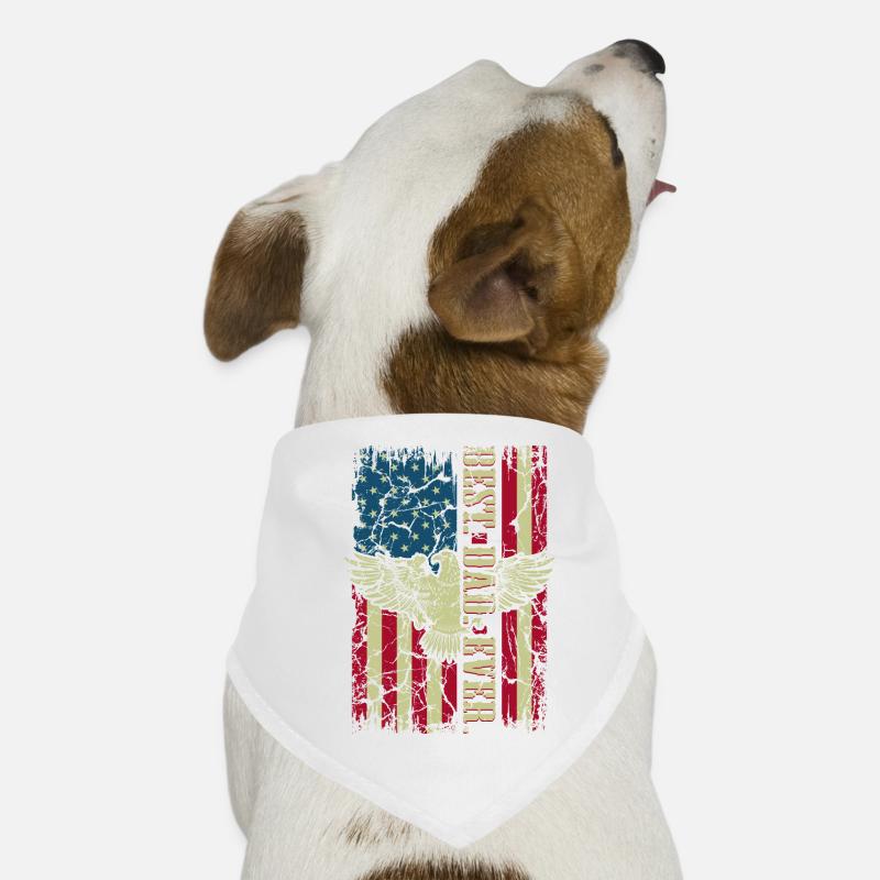 Meilleur père jamais Drapeau américain Drapeau américain Drapeau américain Eagle Drôle Bandana pour chien