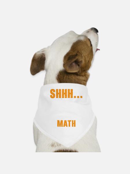 Chut je fais math trainer haltérophilie fitness - Bandana pour chien - blanc
