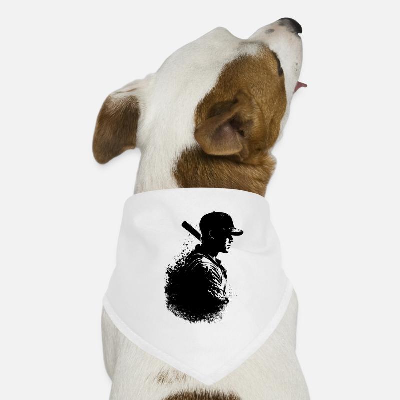 Baseball Player Silhouette Dog Bandana
