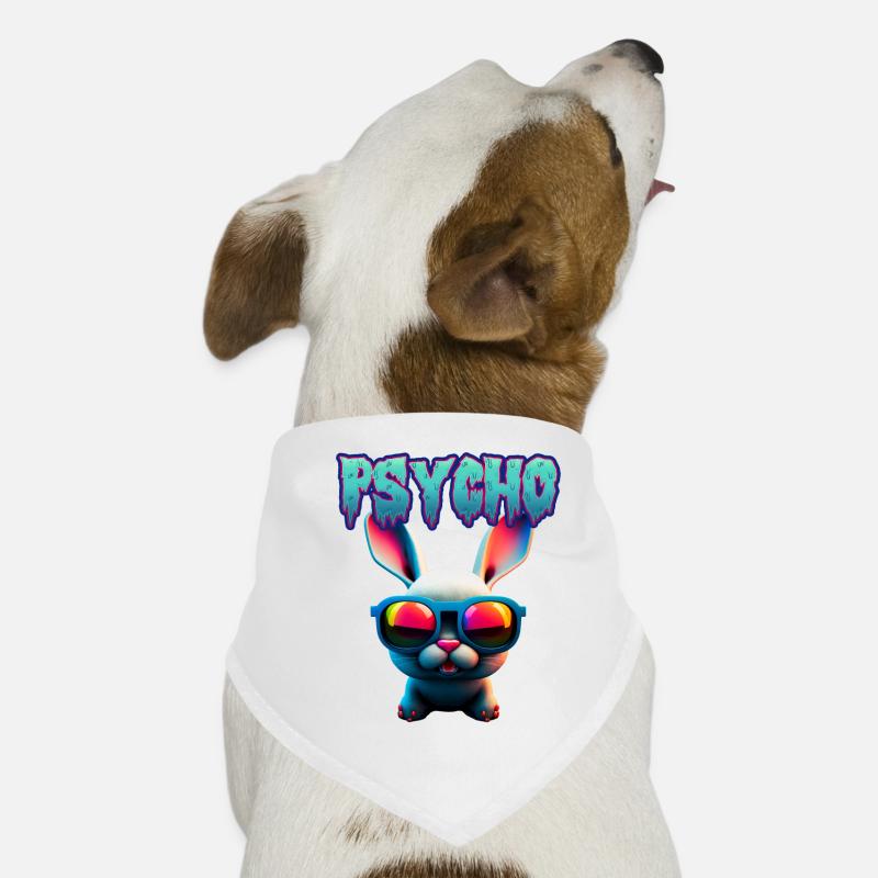 Psycho Lapin Joyeuses Pâques Lapin de Pâques Cool Bandana pour chien