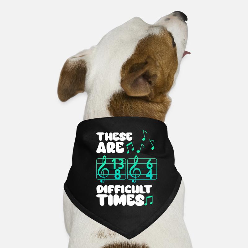 Ce sont des temps difficiles jeu de mots amusant Bandana pour chien