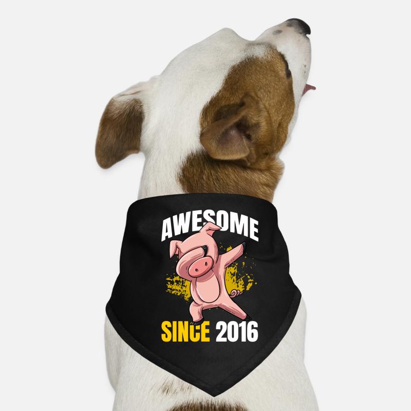 Génial depuis 2016 - 7ème anniversaire de cochon Bandana pour chien