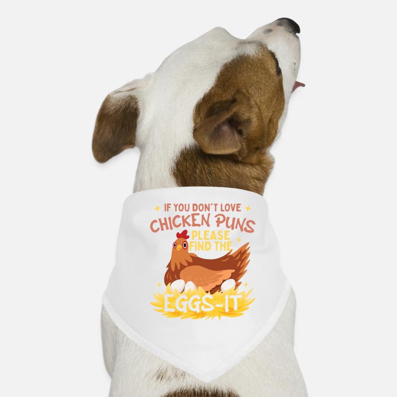 Jeu de mots sur le poulet Bandana pour chien