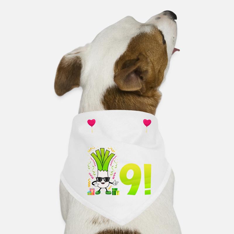 Hurra der Lauch wird 9 Hunde-Bandana
