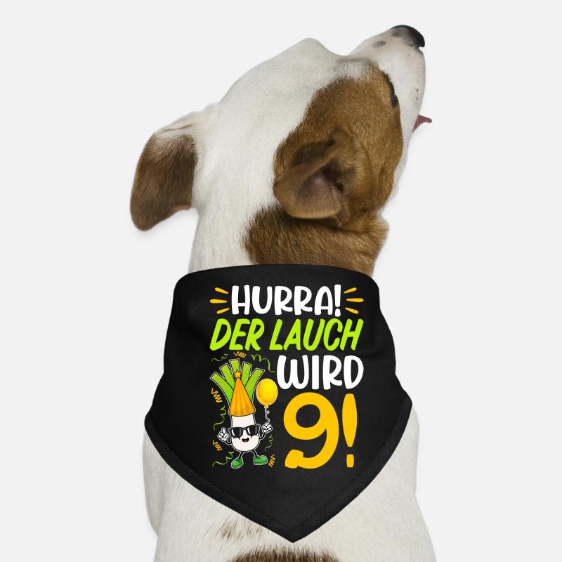 Hurra der Lauch wird 9 Geburtstag Hunde-Bandana