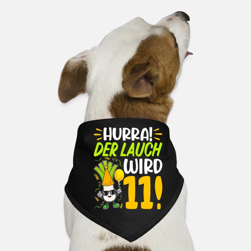 Hurra der Lauch wird 11 Geburtstag Hunde-Bandana
