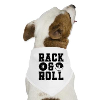 Rack & Roll Cue Sports Billiard Ball Pool Player - Hunde-Bandana - Weiß - Vorne