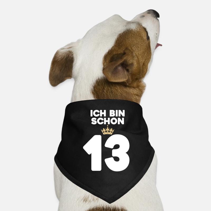 13. Geburtstag Geschenk - 13 Jahre mit Krone Hunde-Bandana