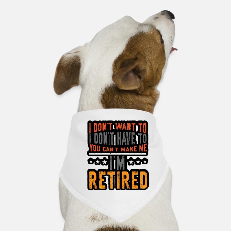 Rentner Sprüche & Geschenke Ruhestand Hunde-Bandana
