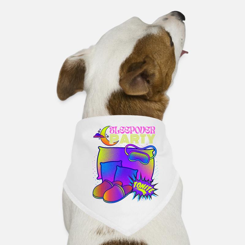 Pyjama, Nuitée, Soirée de sommeil - Bandana pour chien - blanc