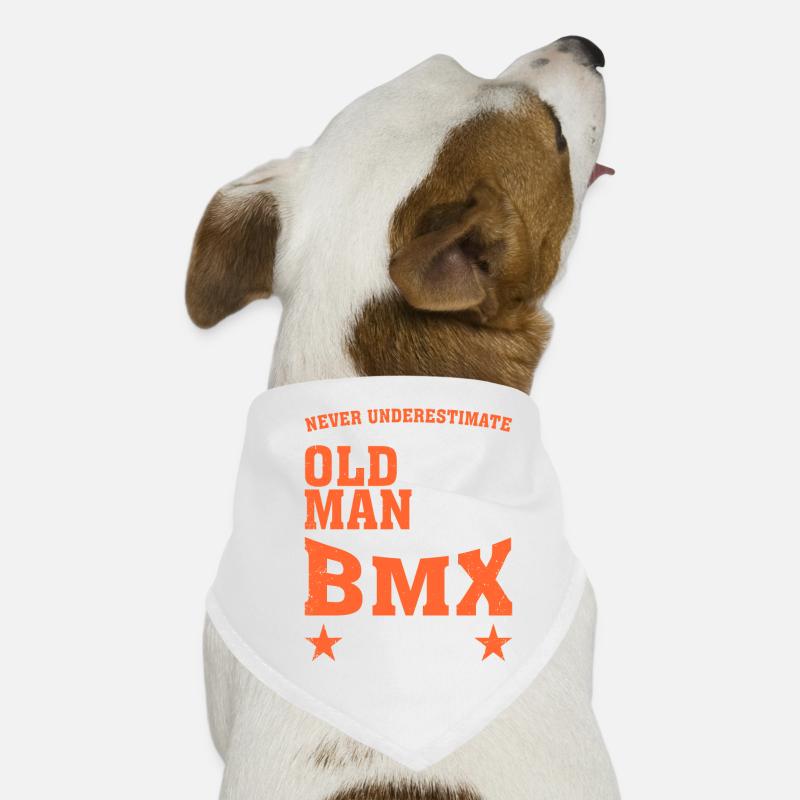 Old man with bicycle cyclist Dog Bandana