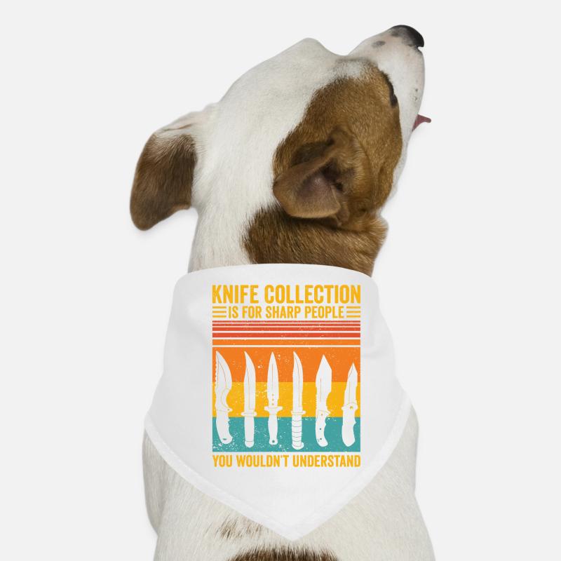 Drôle de collectionneur de couteaux Bandana pour chien