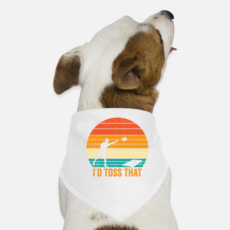 Funny Cornhole Corn Hole Retro Dog Bandana