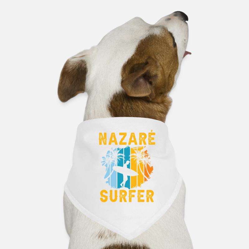 Nazaré Surfer Surf Surf Vagues Bandana pour chien
