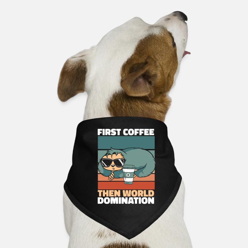 Faultier Kaffee Hunde-Bandana