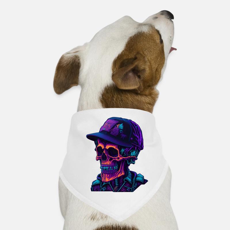 Skeleton with cap Dog Bandana