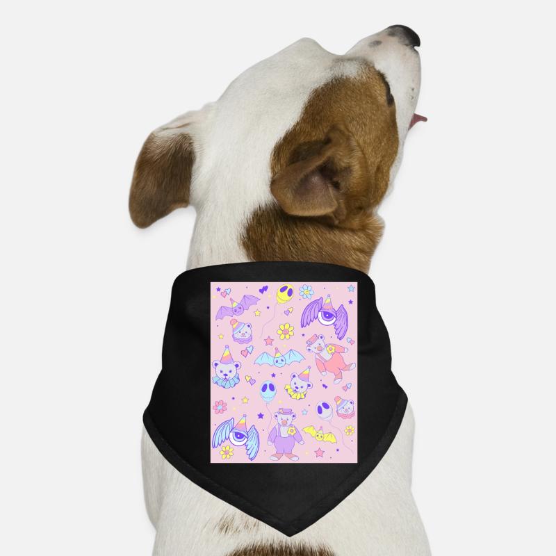 Esthétique bizarre Pastel Goth Clowncore Kidcore Bandana pour chien