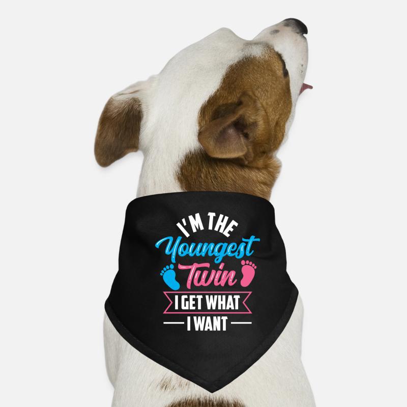 Bin Der Jüngste Zwilling Ich Bekomme Was Ich Will Hunde-Bandana
