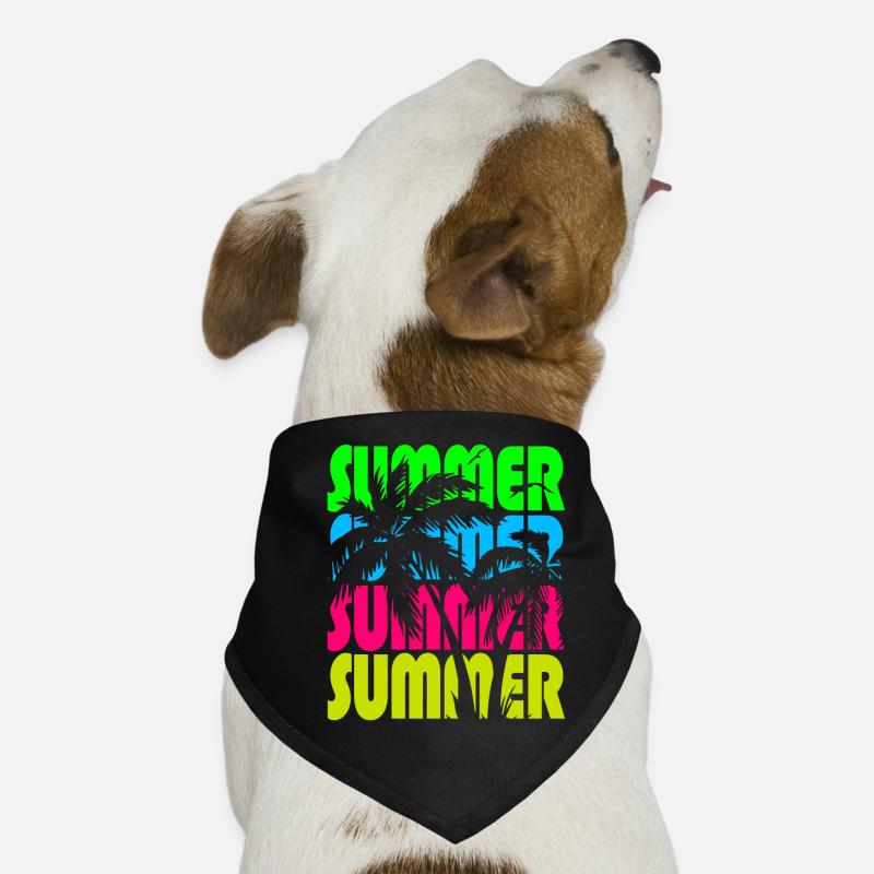 Palm Trees In Summer Dog Bandana