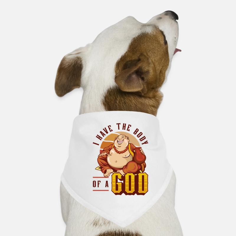 J’ai le corps d’un dieu, drôle de Bouddha Bandana pour chien