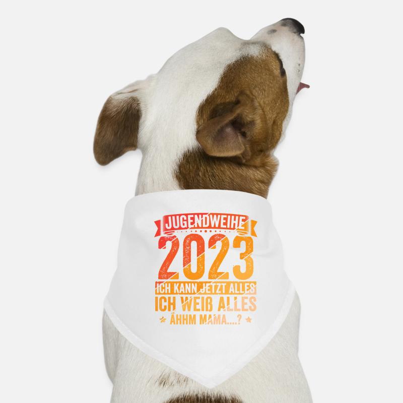 Jugendweihe 2023 - Hunde-Bandana - Weiß
