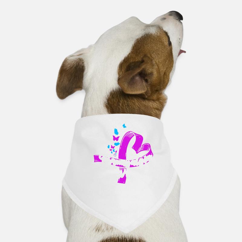 Fibromyalgia rheumatism butterfly Dog Bandana