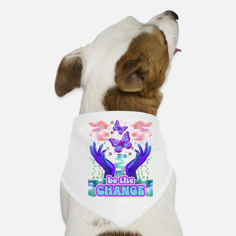 Psychedelische Schmetterlinge, Spruch Hunde-Bandana