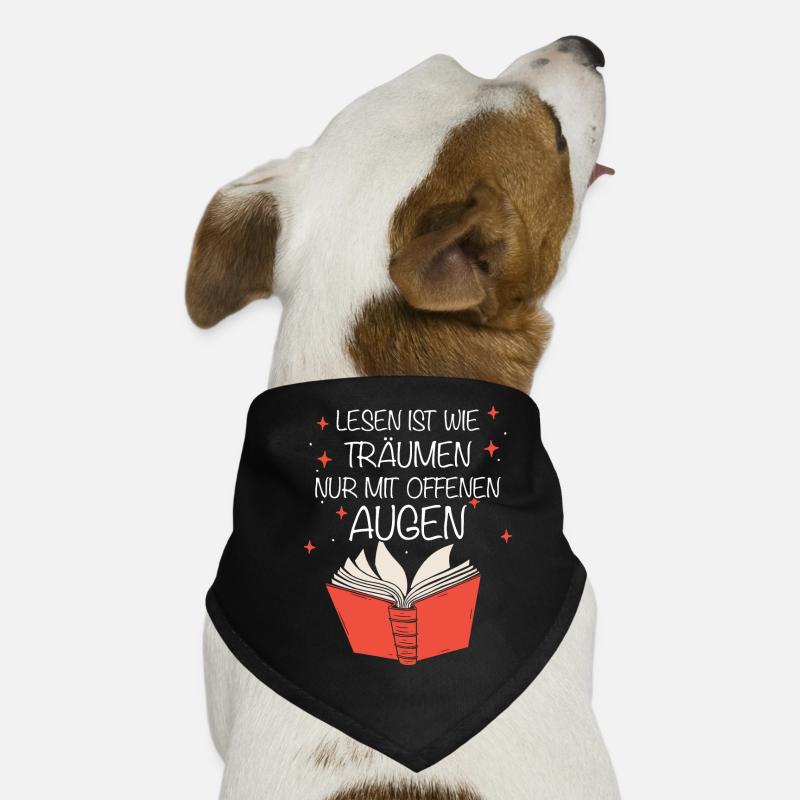Buch Lesen Bücher Buch Nerd Bücherwurm Hunde-Bandana