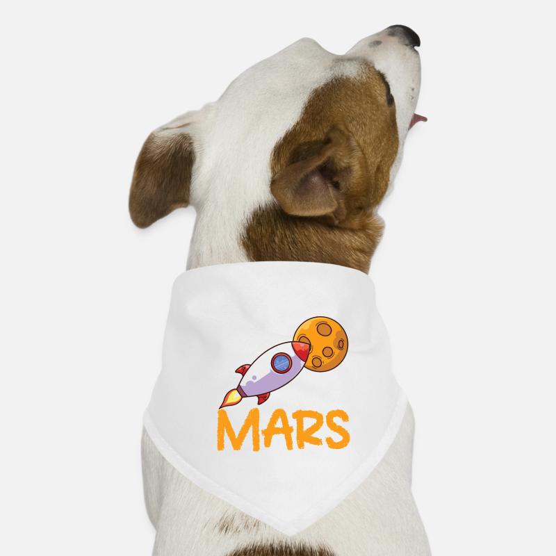 Let's go to Mars Astronaut Planet Space Dog Bandana