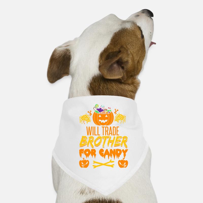 Wird Bruder gegen Süßigkeiten eintauschen | Halloween-Witz Hunde-Bandana