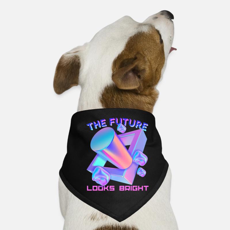 Futuristic shape, future design, funny saying Dog Bandana