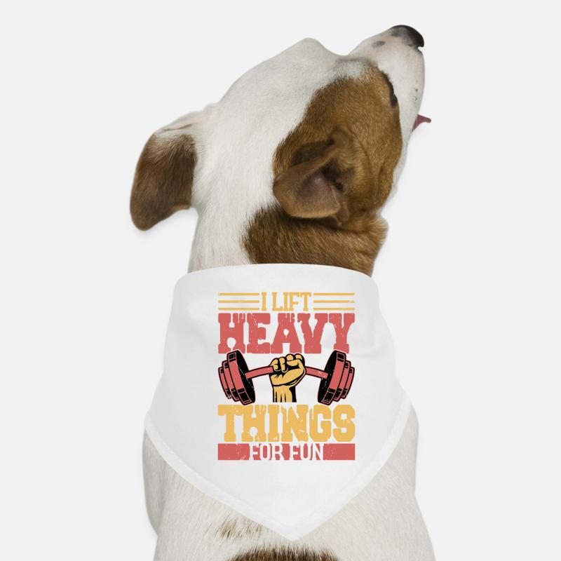 I Lift Heavy Things For Fun Workout Training Weigh Hunde-Bandana