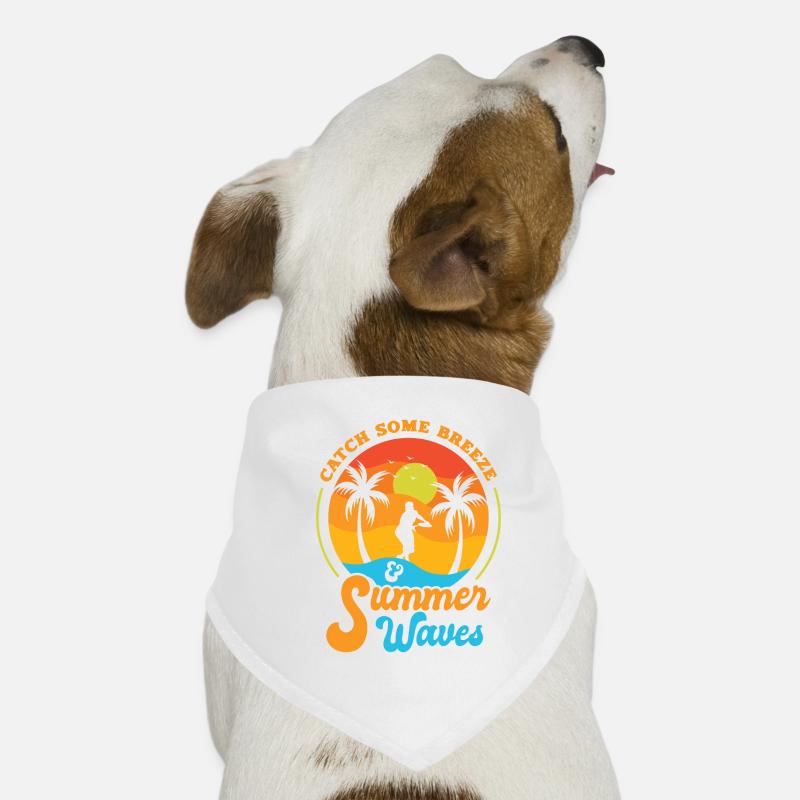 Frisbee Tropical Summer Holiday Flying Disc Sport Bandana pour chien