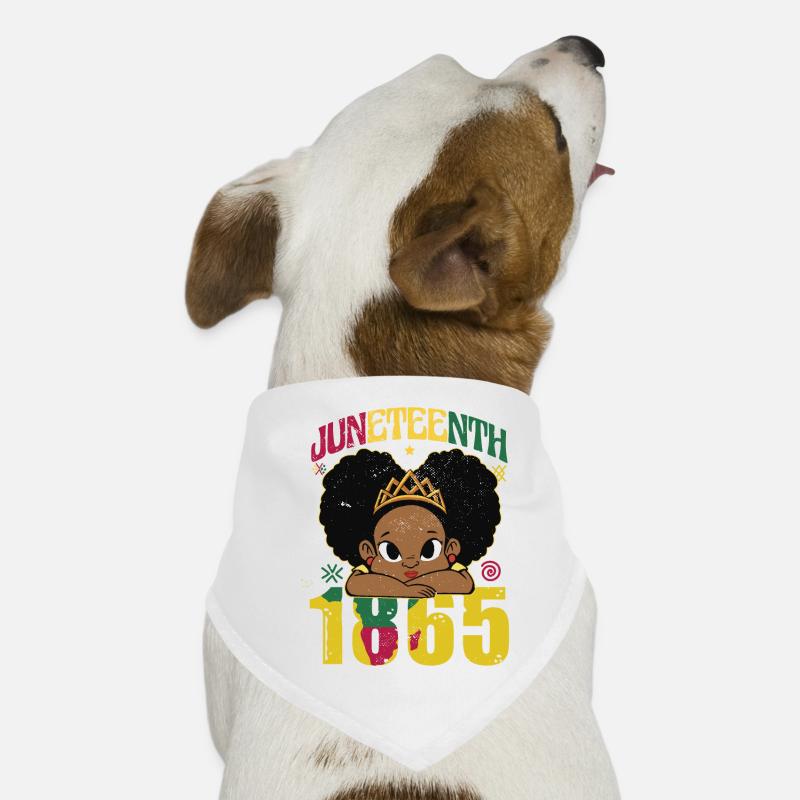 Mädchen Juneteenth Hunde-Bandana