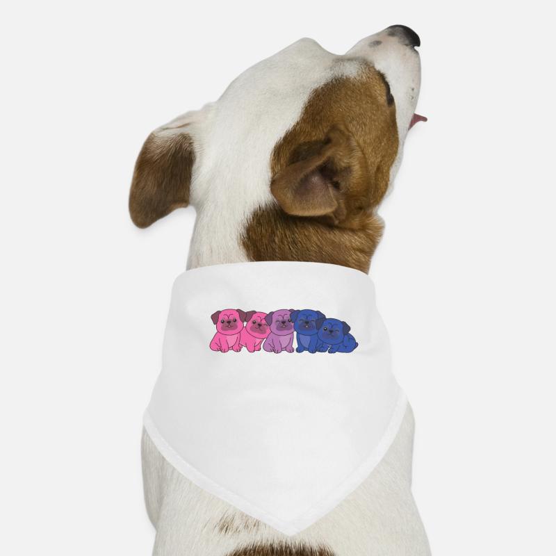 Bisexual Flag Pride LGBTQ Cute Pug Dog Bandana