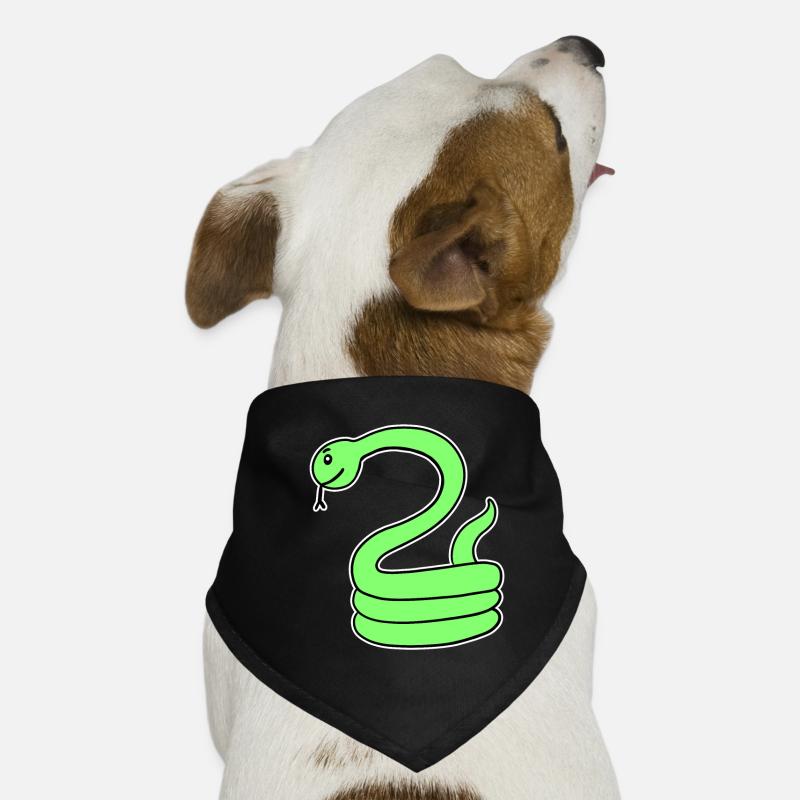 Serpent - Serpent vert Bandana pour chien