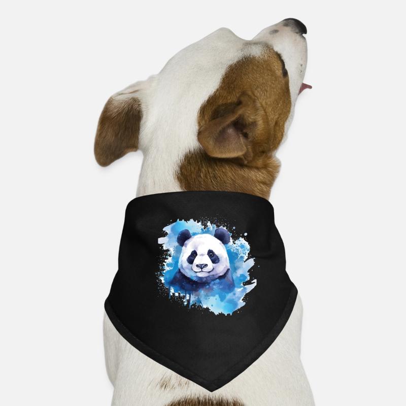 Adorable design de panda aquarelle Bandana pour chien