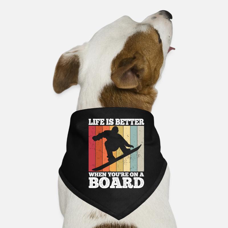 Snowboard Spruch für Snowboarder Hunde-Bandana
