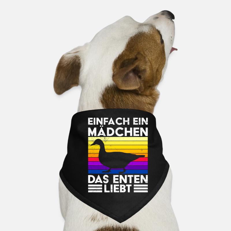 Einfach ein Mädchen das Enten liebt Entenhalter Hunde-Bandana