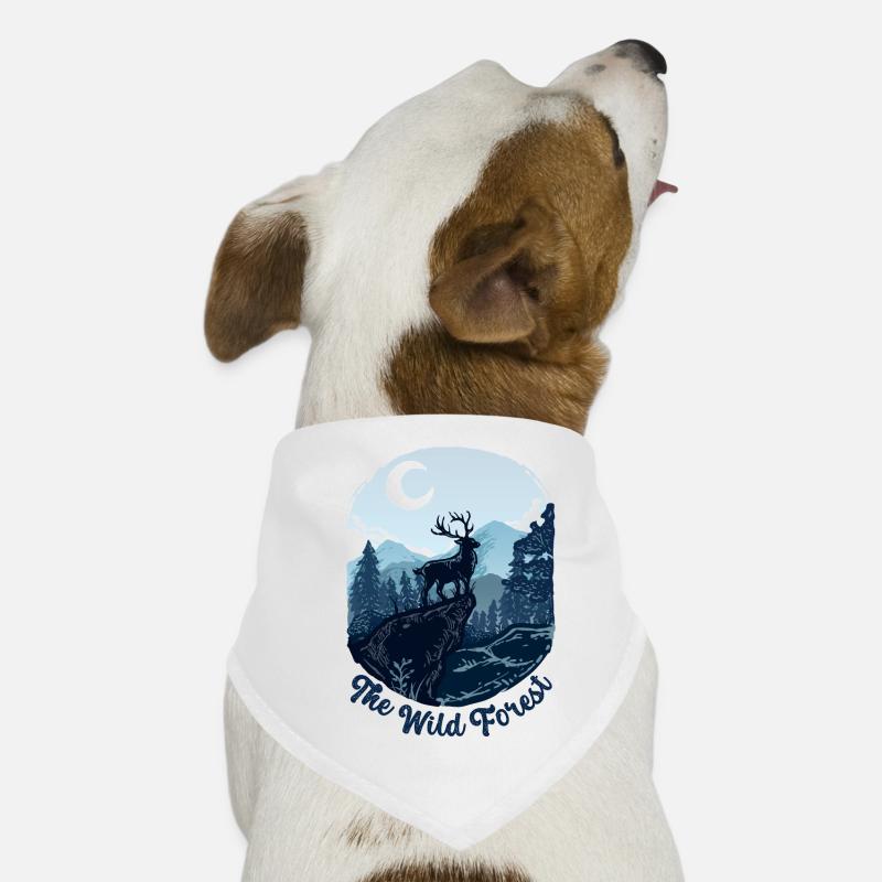 The wild deer forest flat Dog Bandana