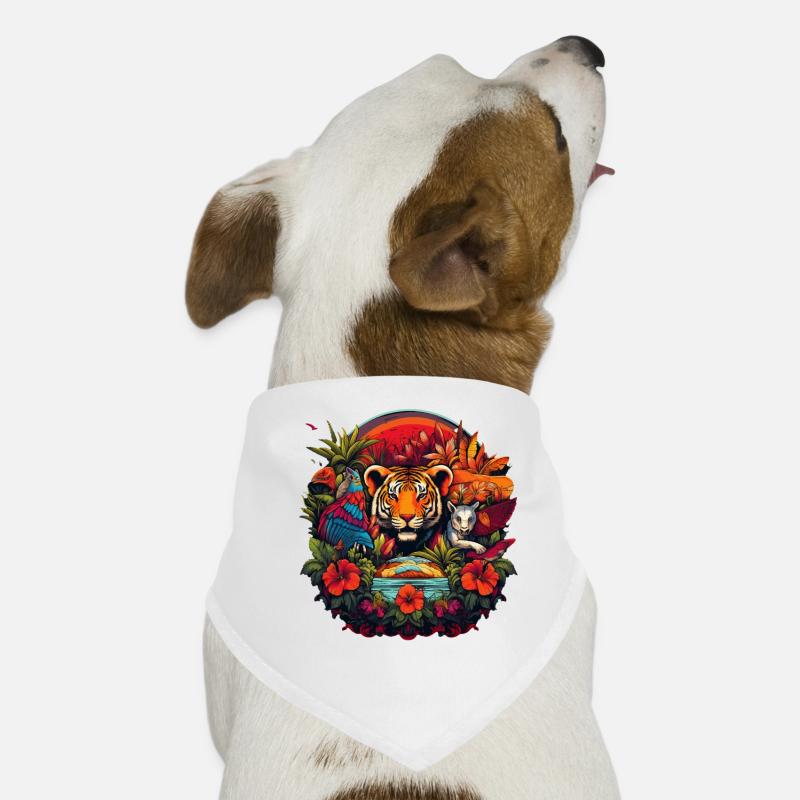Tigre dans la jungle Bandana pour chien
